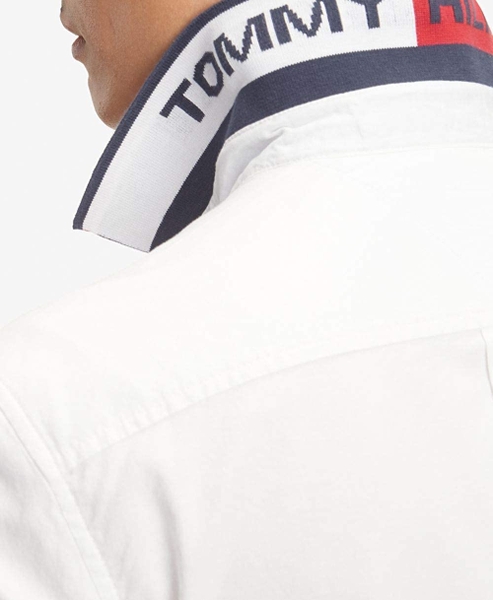 Áo sơ mi nam Tommy Hilfiger tay dài trắng cổ phối