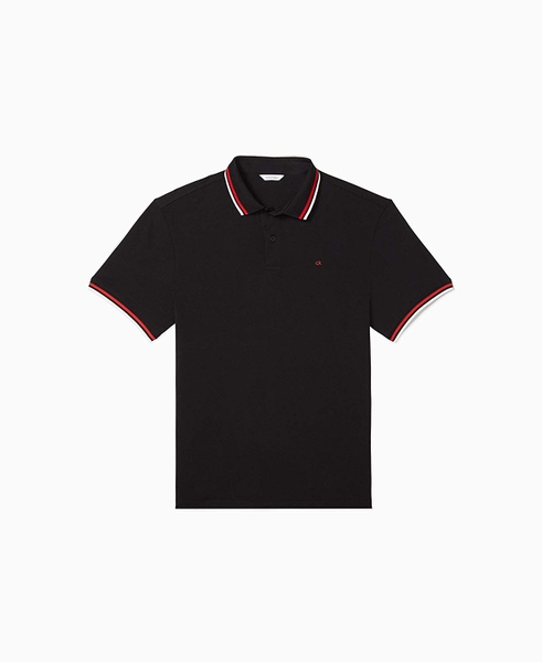 Áo thun nam calvin klein đen cổ phối with logo