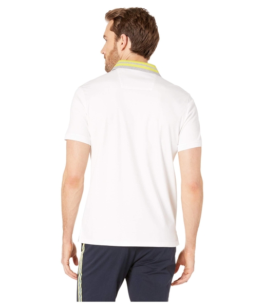 Áo thun nam calvin klein trắng cổ phối xám vàng