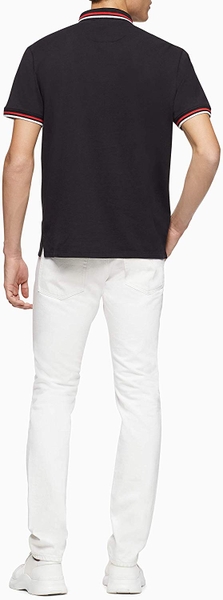 Áo thun nam calvin klein đen cổ phối with logo