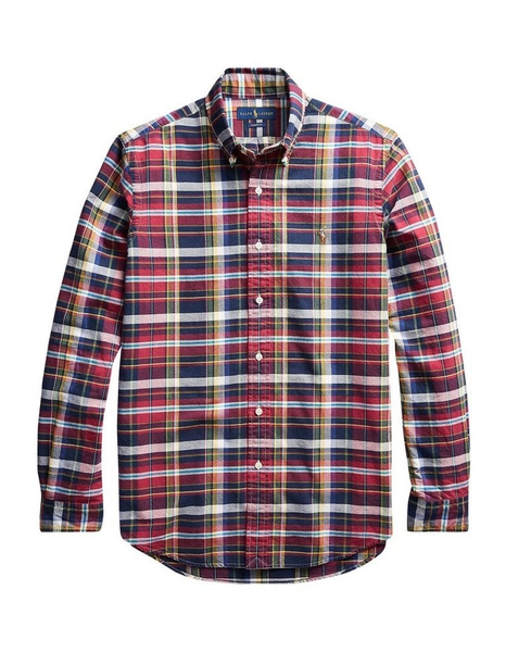 Áo sơ mi Nam Polo Ralph lauren tay dài caro đỏ logo ngựa 2 màu