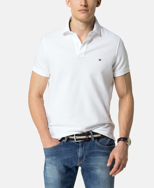 Áo thun nam Tommy Hilfiger màu trắng with logo