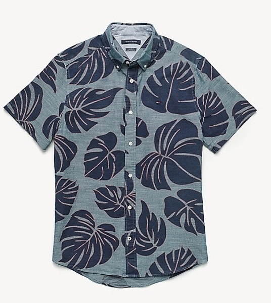 Áo sơ mi nam Tommy Hilfiger ngắn tay phối hoa