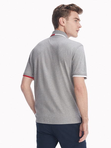 Áo thun Nam Tommy Hilfiger xám phối cổ classic