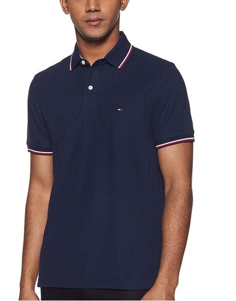 Áo thun nam Tommy Hilfiger màu xanh navay tay và cổ