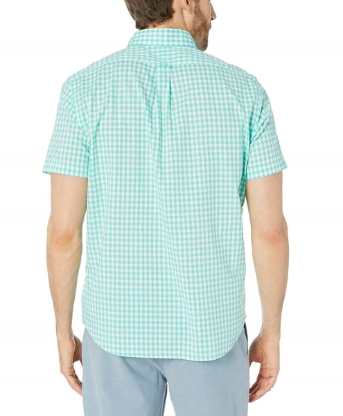 Áo sơ mi nam Polo Ralph lauren ngắn tay caro trắng xanh có túi