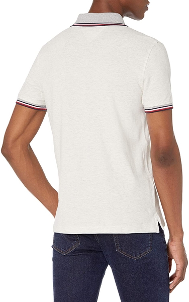 Áo thun nam Tommy Hilfiger trắng xám phối Logo mới