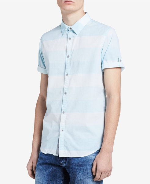 Áo sơ mi Nam Calvin Klein jeans caro xanh lơ