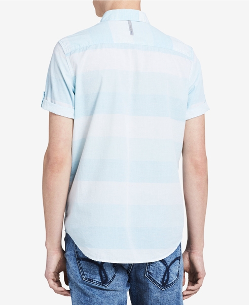 Áo sơ mi Nam Calvin Klein jeans caro xanh lơ