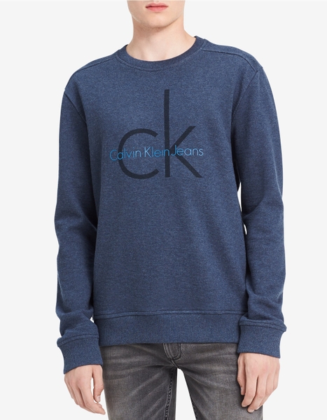 Áo Lạnh Calvin Klien xám xanh with chữ phối CK