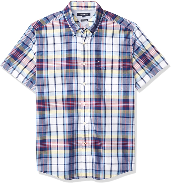 Áo sơ mi nam Tommy Hilfiger ngắn tay caro nhiều màu có túi