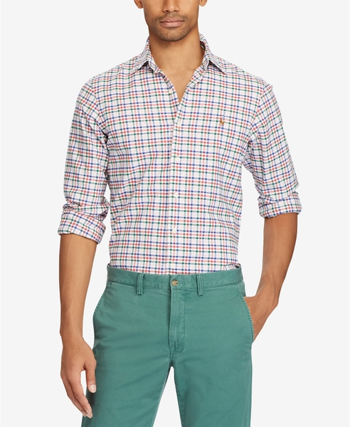 Áo sơ mi Nam Polo Ralph lauren caro đỏ xanh lá