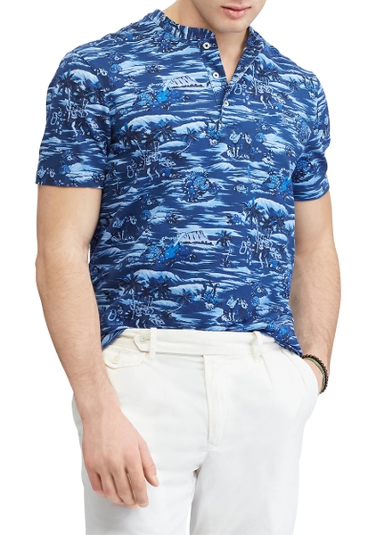 Áo thun nam T.Shirt Polo Ralph lauren xanh phối