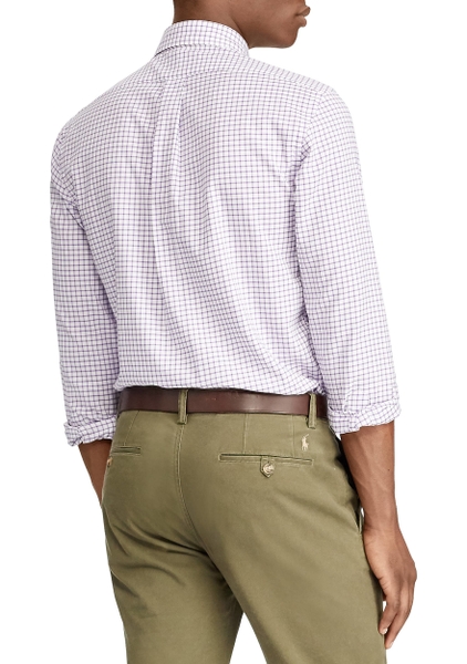 Áo sơ mi nam Polo Ralph lauren caro trắng tím