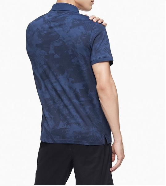 Áo thun nam calvin klien xanh navy phối with logo