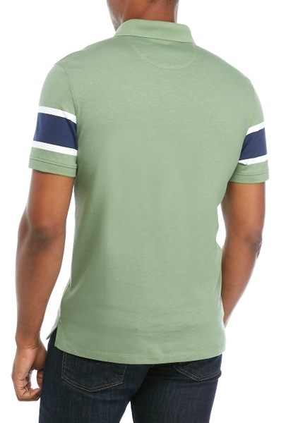 Áo thun nam calvin klein xanh rêu tay phối xanh with logo