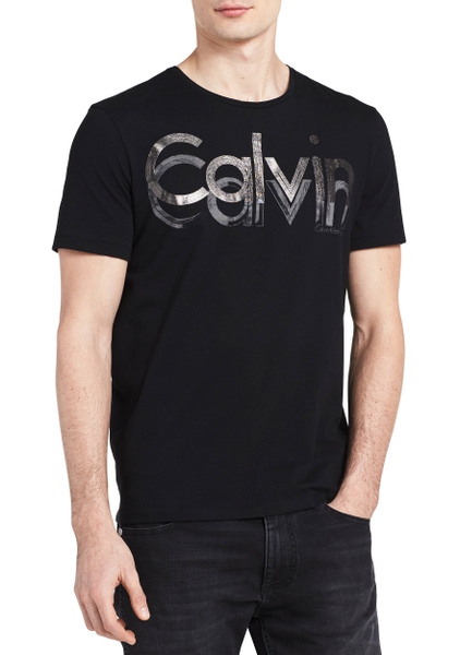 Áo thun T.Shirt - Calvin Klien Jeans đen with Logo