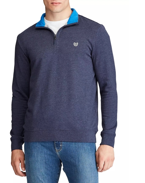 Áo lạnh Chaps Quarter Zip Sweater xanh with logo