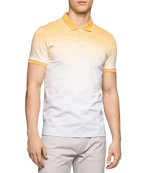 Áo thun Nam Calvin Klein - Phối vàng trắng ngang M - Slim