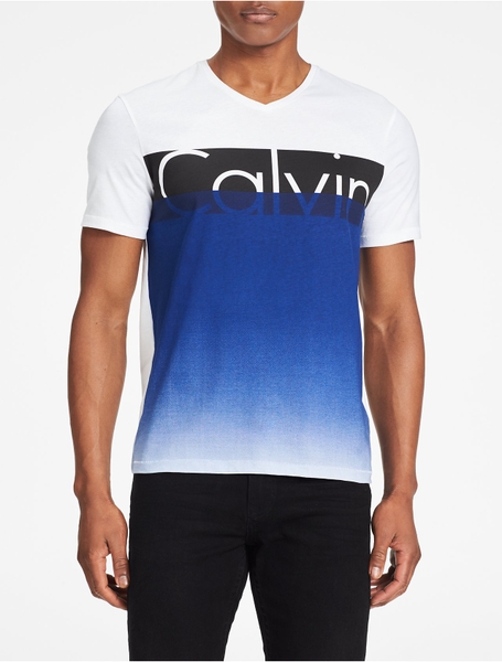 Áo thun Nam Calvin Klein Jeans  Chữ xanh trắng