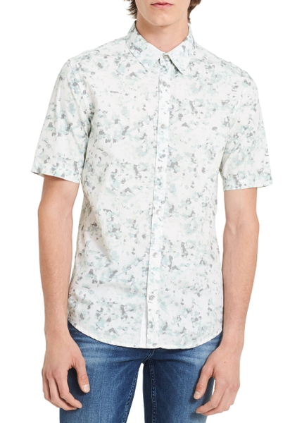 Áo sơ mi Nam calvin klien jeans ngắn tay phối