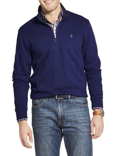 Áo lạnh Izod Quarter Zip Sweater 1/4 Xanh Navy logo