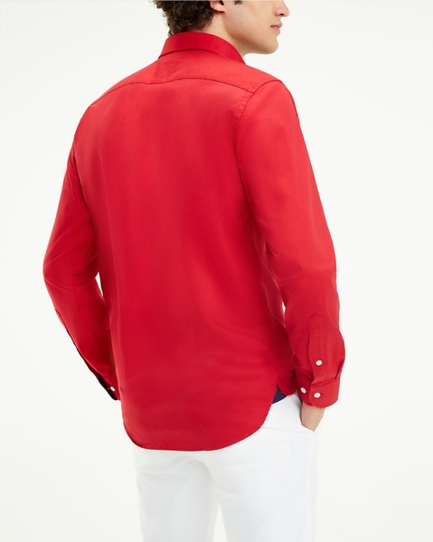 Áo sơ mi nam Tommy Hilfiger tay dài màu đỏ