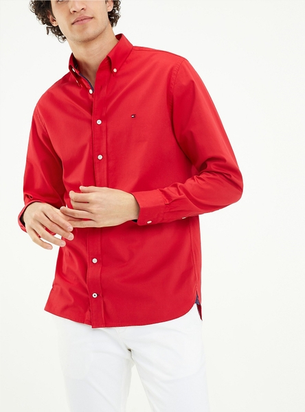 Áo sơ mi nam Tommy Hilfiger tay dài màu đỏ