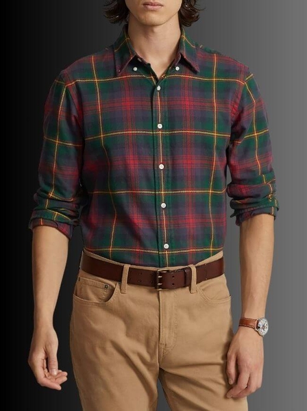 Áo Sơ Mi Nam Polo Ralph Lauren Custom Fit Kẻ Caro - 100% Cotton