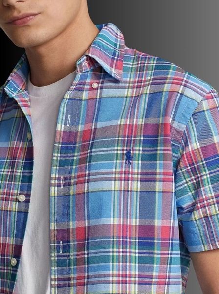 Polo ralph lauren classic áo sơ mi ngắn tay kiểm tra QR-code
