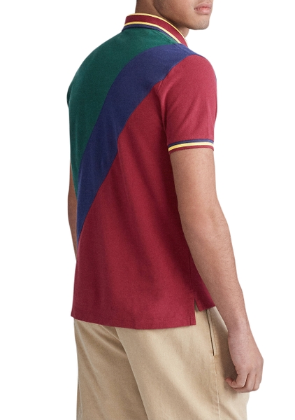 Áo thu nam Polo Ralph lauren xanh phối đỏ Big Logo
