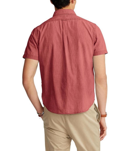 Áo sơ mi nam Polo Ralph lauren tay ngắn màu gạch