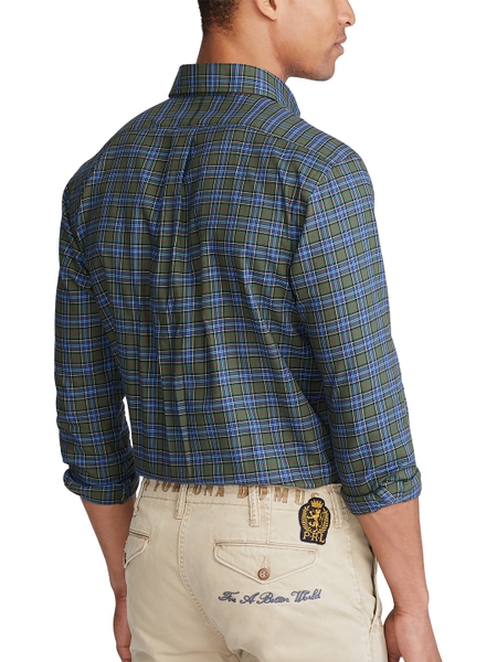 Áo sơ mi Nam Polo Ralph lauren tay dài caro xanh rêu