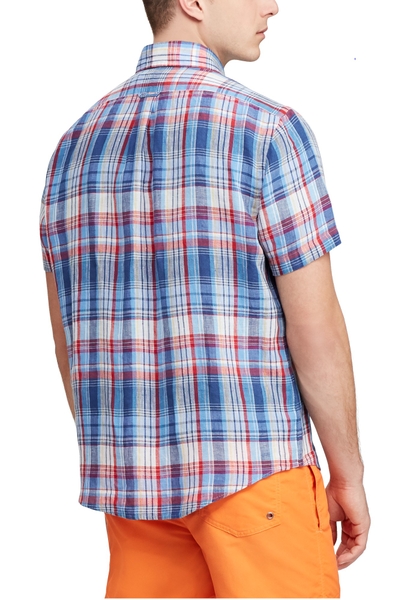 Áo sơ mi nam Polo ralph lauren ngắn tay caro Linem nhiều màu ngựa vàng