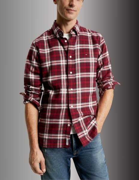 Áo sơ mi Tommy Hilfiger caro cao cấp chính hãng mẫu mới