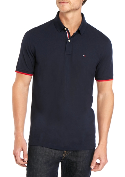 Áo thun Nam Tommy Hilfiger Xanh navy phối cổ classic