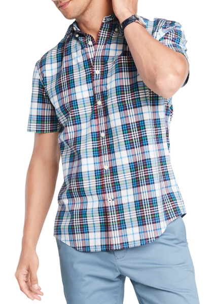 Áo sơ mi Nam - Tommy Hilfiger caro xanh  M- Classic Fit