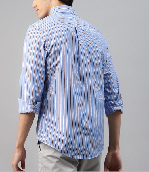 Áo sơ mi nam Tommy Hilfiger tay dài xanh sọc
