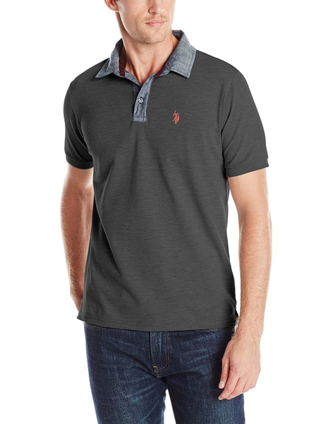 Áo thun Nam US Polo  Assn - Xám cổ Jeans
