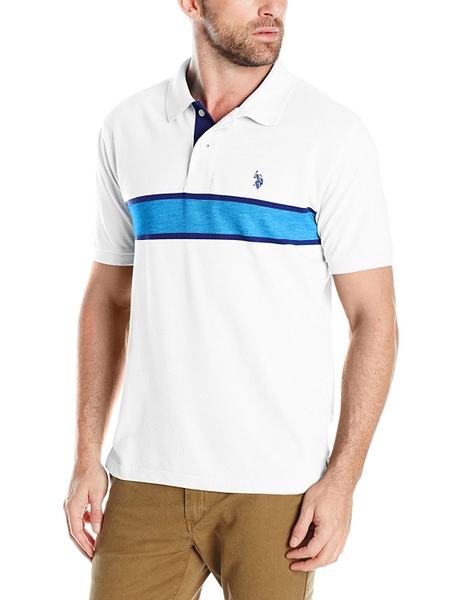 Áo Thun Nam – US Polo Assn – Trắng sọc xanh