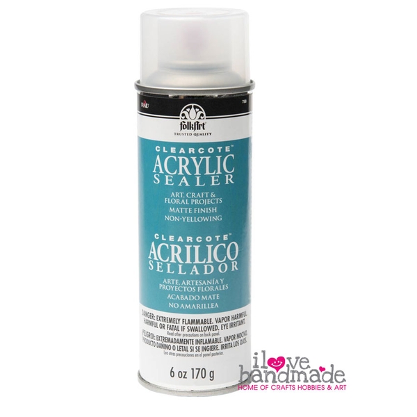 Phủ bảo vệ dạng xịt Folkart Acrylic Sealer Matte Finish I Love Handmade