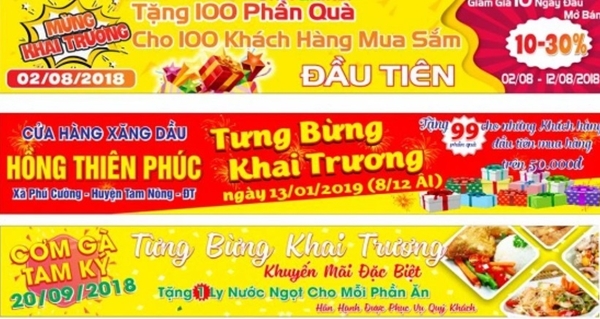 Những điều cần biết để thiết kế băng rôn khai trương đạt hiệu quả