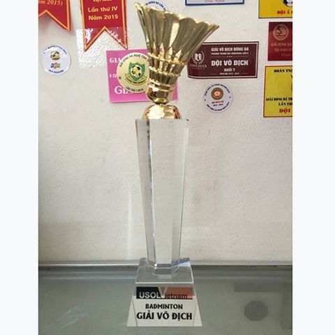 Giải đáp thắc mắc khách hàng về cúp pha lê cầu lông tại In Minh Á