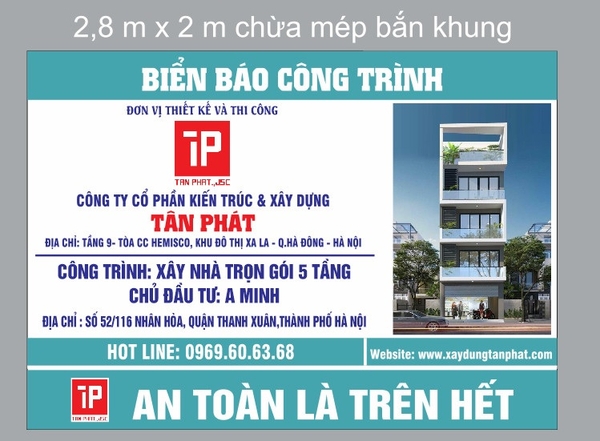 Địa chỉ nhận in biển báo công trình giá rẻ, chất lượng