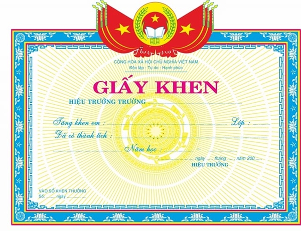 Các thông tin cần biết về in giấy khen học sinh