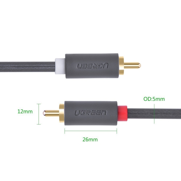 Cáp AV RCA 2 ra 2 dài 1m Ugreen 30747
