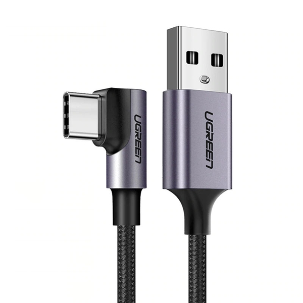 Cáp bẻ góc 90 độ Ugreen 50940 0.5M 3A màu đen USB Type-C