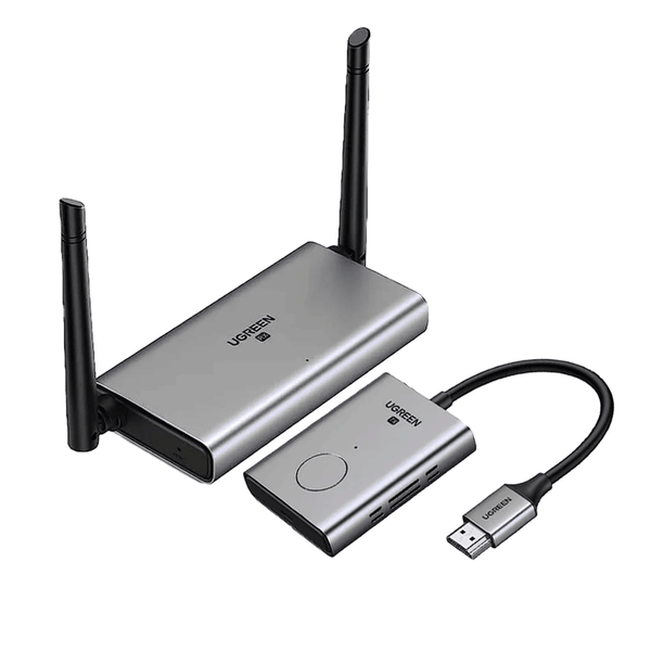 Bộ phát nhận tín hiệu HDMI+VGA không dây 50m 1080p@60hz sóng 5Ghz Ugreen 50633A cao cấp (vỏ nhôm)