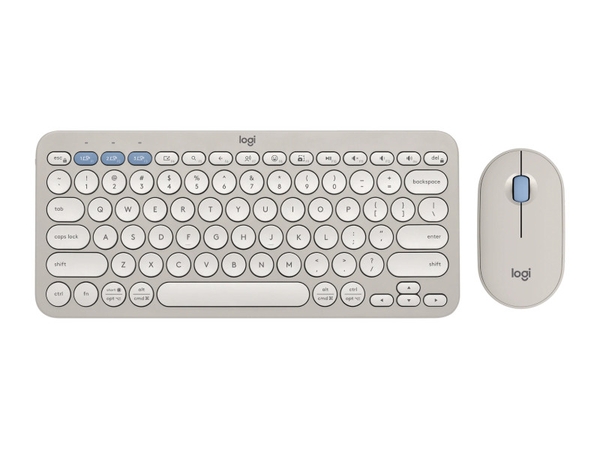 Bộ bàn phím chuột Bluetooth Logitech Pebble 2 Combo cát xám