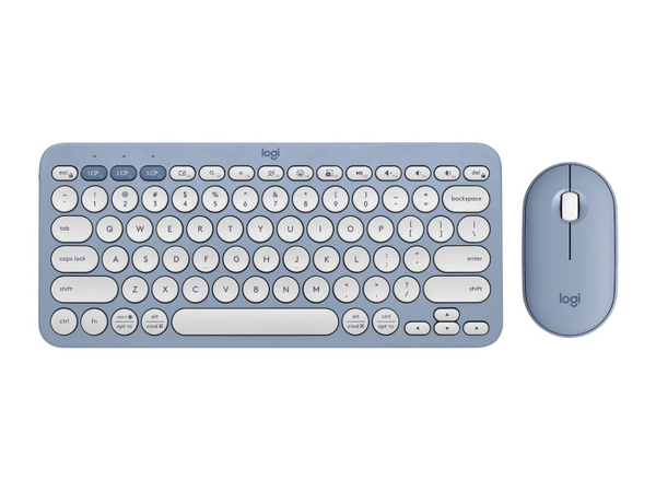 Bộ bàn phím chuột Bluetooth Logitech Pebble 2 Combo màu xanh